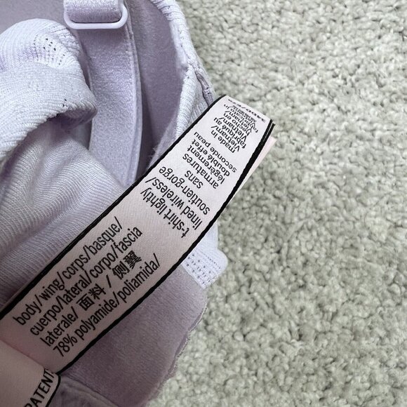 Victoria’s Secret Bra T-Shirt Lightly Lined Wireless Purple Size 34DD - Picture 8 of 9